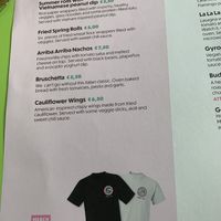 Menu  at Green Flamingo in Innsbruck