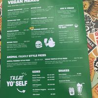 The vegan menu  at Bastard Burgers - Hamngatan in Stockholm