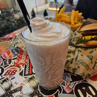'Vegan Bourbon Vanilla Shake' (tasty af) at Bastard Burgers - Hamngatan in Stockholm