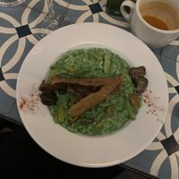 Green risotto  at VEGA - Alamo in Madrid