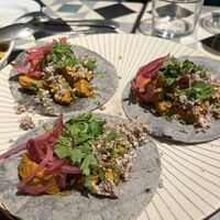 Tacos tika masala. Deliciosos!  at VEGA - Alamo in Madrid