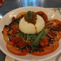 The texture and flavour of the vegan burrata was incredible! at VEGA - Alamo in Madrid