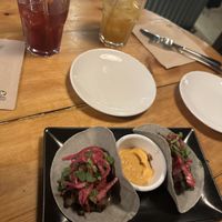 Jamaican (hibiscus water), home made lemonade and tacos to start   at VEGA - Alamo in Madrid