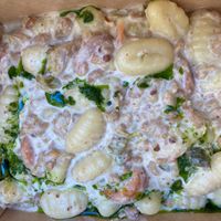 Vegan gnocchi (not pretty but delicious) at VEGA - Alamo in Madrid