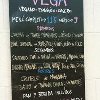 Uno de sus menús  at VEGA - Alamo in Madrid