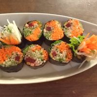 Vegetable sushi at JanxDen Greenlife Cafe in Penang