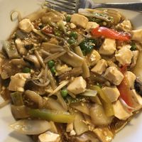 Vegan Vegetables with Tofu at Aroma Cafe in Fort William