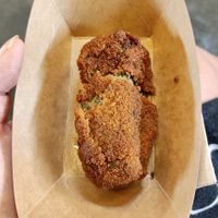 Shrimp croquette at Gewoon.Anders in Ghent