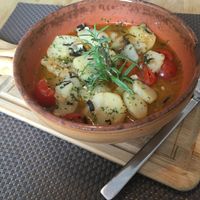 Very very yummy vegan potato stew at Opera in Rijeka