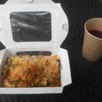 Combo: Lasanha e suco at Justo en la Esquina in Santiago