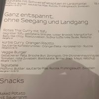Vegetarisch-Veganer Teil der Karte (Vorspeise und Nachtisch extra) at Hafenhaus in Oldenburg