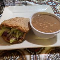 Pita com feijão 😋  at The Grill in Lone Pine