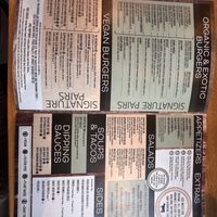 Menu  at Burger Village in San Luis Obispo
