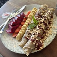 Vegan crepes   at Superfood Health Restaurant in Canggu
