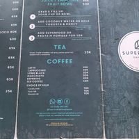 drinks at Superfood Health Restaurant in Canggu