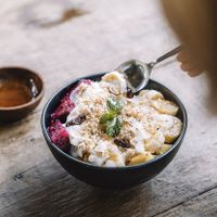 Make your own fruit salad at Superfood Health Restaurant in Canggu