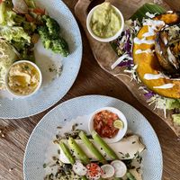 The pesto under the silken tofu was so so good at Superfood Health Restaurant in Canggu