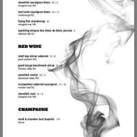 Menu at Nara Lounge in Hurstville