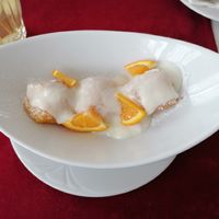 Hamis túrógombóc - Vegan cottage cheese dumplings at Walzer Etterem es Panzio in Velence