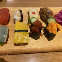 8 piece vegetable sushi  at Fukushima Grilled Vegetables Nanone in Osaka