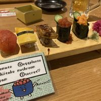 5 piece vegetable sushi  at Fukushima Grilled Vegetables Nanone in Osaka