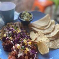 Tofu Burrito wraps and sides  at Hecho en Mexico in South Yarra