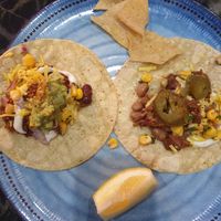 Served non vegan Chilli con carne, and Jackfruit tacos (has dairy cheese) which the server and chef (incorrectly) insisted was vegan cheese at Hecho en Mexico in Yarraville