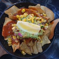 Corn chips w/salsa + guacamole $12.50 at Hecho en Mexico in Yarraville