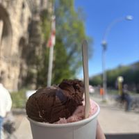 Dark chocolate and plum  at Faldon Eismanufaktur in Berlin