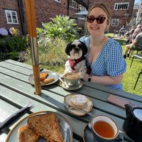 Tomato and vegan cheese toasted sandwich and a viennese whirl  at Commandery Coffee in Worcester