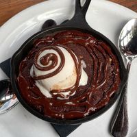 Hot chocolate cookie with ice cream, soooo good 😍  at SunCafe in Studio City