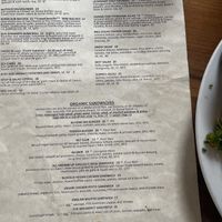 Regular menu  at SunCafe in Studio City