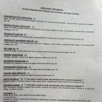 Many desserts made with unrefined sugars  at SunCafe in Studio City