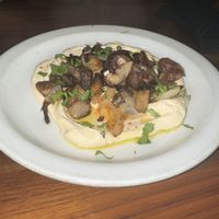 Hummus with Sautéed Mushrooms  at SunCafe in Studio City