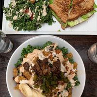 raw kale salad  at SunCafe in Studio City