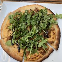 Seasonal October Pizza with Fig & Tempeh Bacon  at SunCafe in Studio City