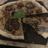 This is suppose to be a pizza. 🤮. It tasted a lot worse than it looks as well.  at Heat in Hamburg