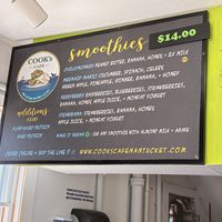 Smoothies  at Cook's Café in Nantucket