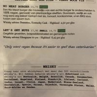 De veganistische gerechten van het hoofdmenu  at Het Wapen van Schotland in Hooghalen