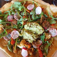 Pea pesto at Creperie & Logi in Aare