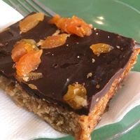 Vegan flapjack at Sensory and Rye in Hereford