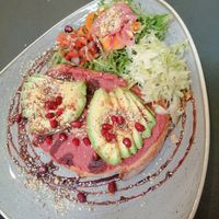 Beetroot humous at Sensory and Rye in Hereford