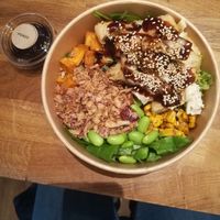 Tofu poke bowl. I asked for more veg instead of rice at Soul Sushi in Edinburgh