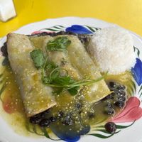 Vegan enchiladas at Lola's Taqueria in Belvedere
