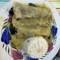 Vegan enchiladas   at Lola's Taqueria in Belvedere