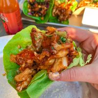 Cauliflower taco on lettuce. No cheese no slaw at Vida Taco Bar in Annapolis