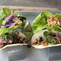My vegan taco “sampler”.  One of each    at Vida Taco Bar in Annapolis