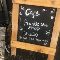 Welcome sign 😊 at Eat.Love.Yoga in Kidderminster