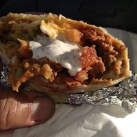 What the food looks like after I ordered it at Nuno's Tacos & Vegmex Grill in Dallas