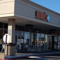 Side view of location at corner at Nuno's Tacos & Vegmex Grill in Dallas